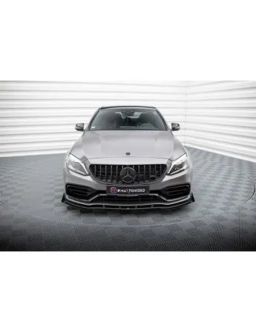 Gamme Street Pro Lame de Pare-chocs Avant + Volets latéraux MERCEDES-AMG C63 Sedan / Estate W205 Facelift - Maxton