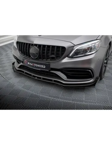 Gamme Street Pro Lame de Pare-chocs Avant + Volets latéraux MERCEDES-AMG C63 Sedan / Estate W205 Facelift - Maxton