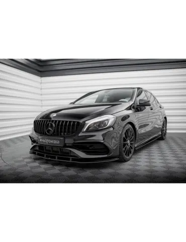 Gamme Street Pro Lame de Pare-chocs Avant MERCEDES-BENZ A AMG-Line W176 Facelift - Maxton