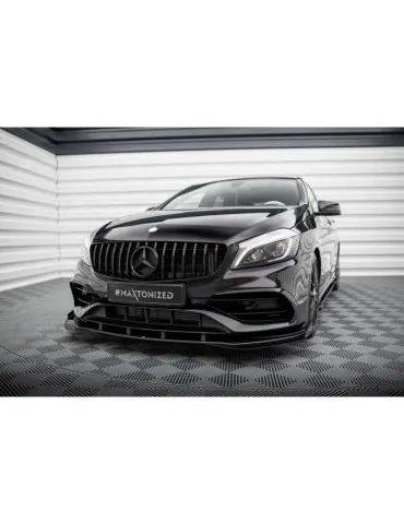 Gamme Street Pro Lame de Pare-chocs Avant + Volets latéraux MERCEDES-BENZ A AMG-Line W176 Facelift - Maxton