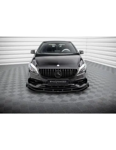 Gamme Street Pro Lame de Pare-chocs Avant + Volets latéraux MERCEDES-BENZ A AMG-Line W176 Facelift - Maxton
