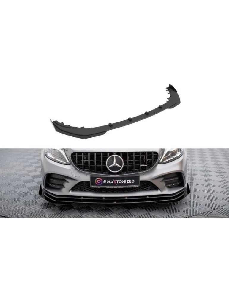 Gamme Street Pro Lame de Pare-chocs Avant + Volets latéraux MERCEDES-AMG C43 Coupe C205 Facelift - Maxton