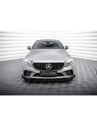 Gamme Street Pro Lame de Pare-chocs Avant + Volets latéraux MERCEDES-AMG C43 Coupe C205 Facelift - Maxton