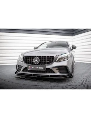 Gamme Street Pro Lame de Pare-chocs Avant + Volets latéraux MERCEDES-AMG C43 Coupe C205 Facelift - Maxton