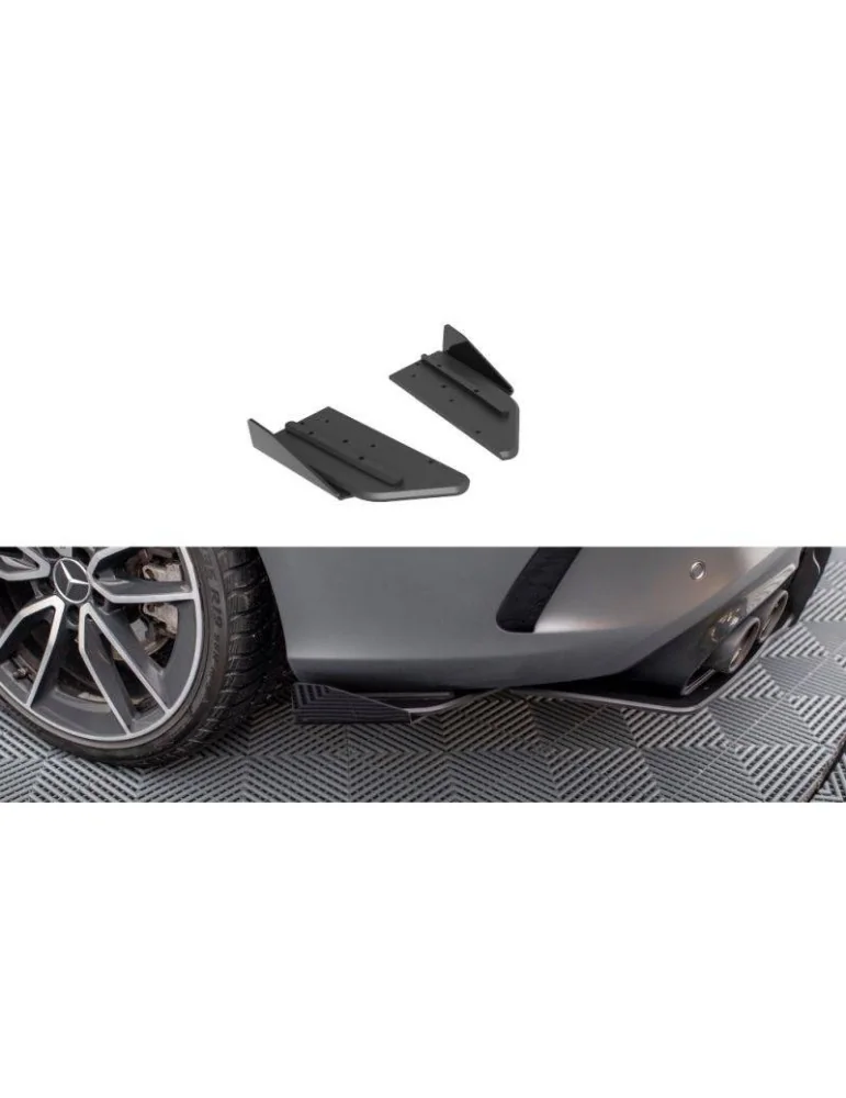Gamme Street Pro Lame de Pare-chocs Arrière + Volets latéraux MERCEDES-AMG C43 Coupe C205 Facelift - Maxton