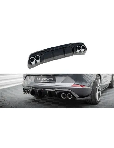 Lame / Diffuseur du Pare-chocs Arrière V.3 + Canule d'échappement Inox factice CUPRA FORMENTOR MK1 Chrome - Maxton