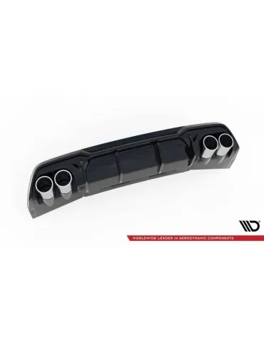 Lame / Diffuseur du Pare-chocs Arrière V.3 + Canule d'échappement Inox factice CUPRA FORMENTOR MK1    Chrome - Maxton