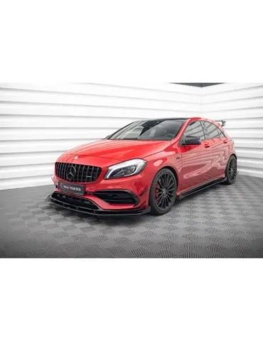 Gamme Street Pro Lame de Pare-chocs Avant + Volets latéraux MERCEDES-BENZ A 45 AMG AERO W176 - Maxton