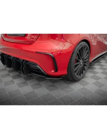 Gamme Street Pro Lame de Pare-chocs Arrière + Volets latéraux MERCEDES-BENZ A 45 AMG W176 - Maxton