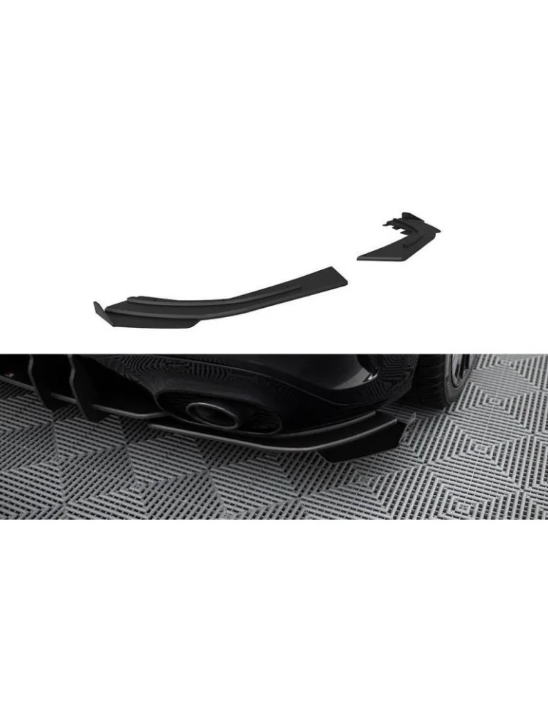 Gamme Street Pro Lame de Pare-chocs Arrière + Volets latéraux MERCEDES-AMG A35 Hatchback W177  +   Volets latéraux - Maxton
