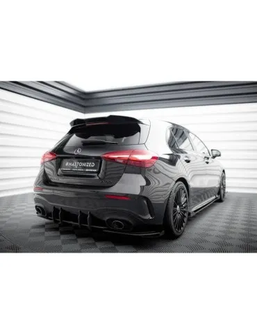 Gamme Street Pro Lame de Pare-chocs Arrière + Volets latéraux MERCEDES-AMG A35 Hatchback W177  +   Volets latéraux - Maxton