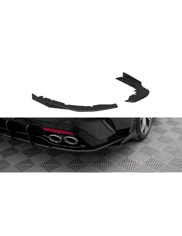 Gamme Street Pro Lame de Pare-chocs Arrière + Volets latéraux KIA STINGER GT-Line MK1  +   Volets latéraux - Maxton