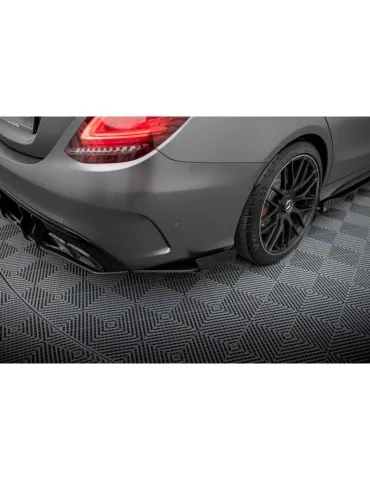 Gamme Street Pro Lame de Pare-chocs Arrière + Volets latéraux MERCEDES-AMG C63 Sedan / Estate W205 Facelift  + Rabats Brillan