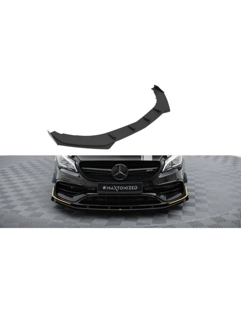 Gamme Street Pro Lame de Pare-chocs Avant + Volets latéraux MERCEDES-AMG CLA 45 AERO C117 Facelift - Maxton