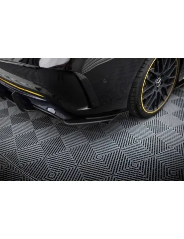 Gamme Street Pro Lame de Pare-chocs Arrière + Volets latéraux MERCEDES-AMG CLA 45 C117 Facelift - Maxton
