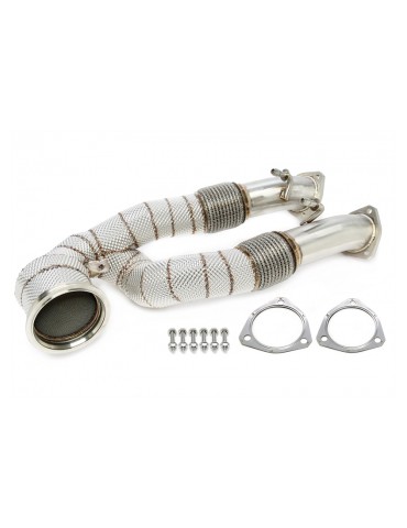Descente de turbo avec écran thermique et convertisseur catalytique Audi TT-RS 8J 2.5l TFSI  - 340/360cv 2009 - 2014