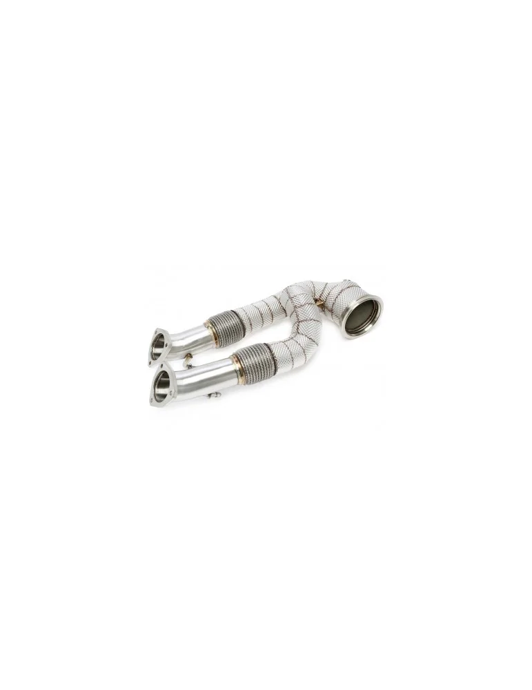 Descente de turbo avec écran thermique et convertisseur catalytique Audi TT-RS 8J 2.5l TFSI  - 340/360cv 2009 - 2014