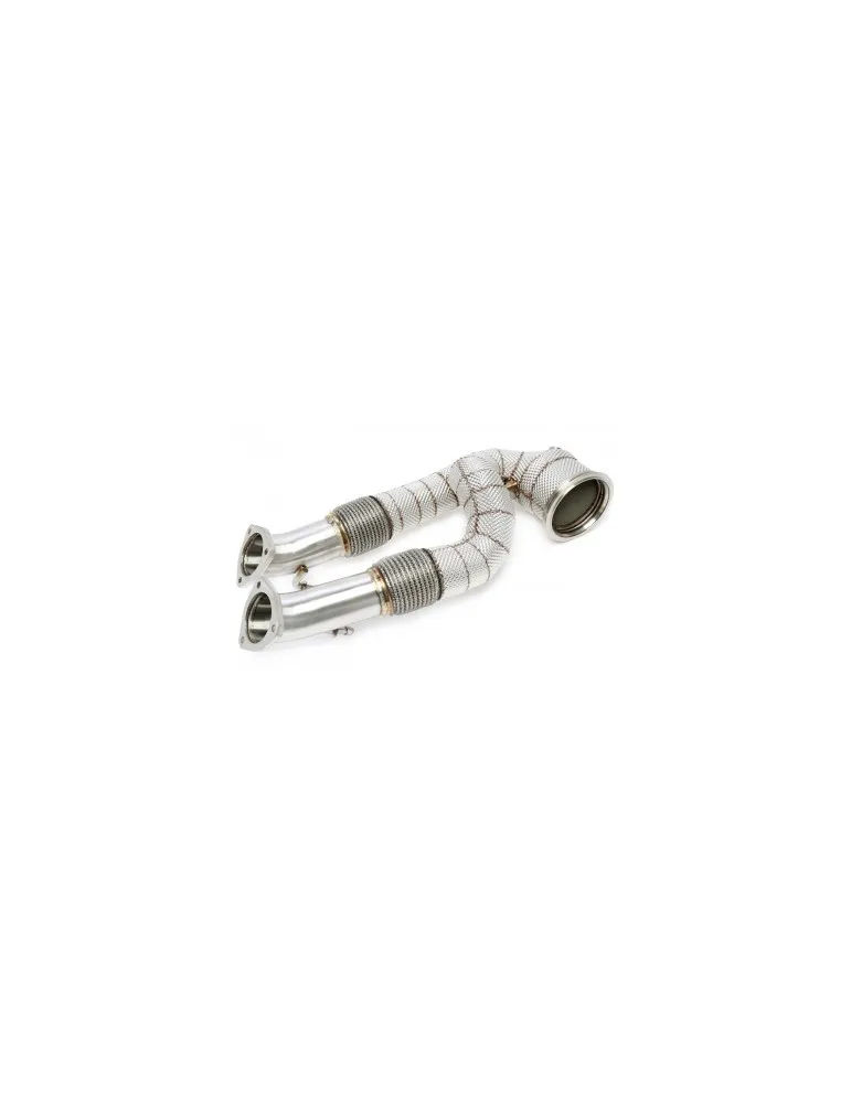 Descente de turbo avec écran thermique et convertisseur catalytique Audi TT-RS 8J 2.5l TFSI  - 340/360cv 2009 - 2014