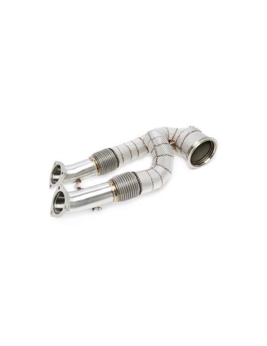 Descente de turbo avec écran thermique et convertisseur catalytique Audi TT-RS 8J 2.5l TFSI- 340/360cv 2009 - 2014