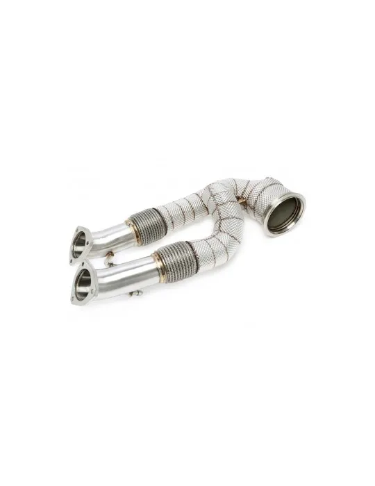 Descente de turbo avec écran thermique et convertisseur catalytique Audi TT-RS 8J 2.5l TFSI- 340/360cv 2009 - 2014