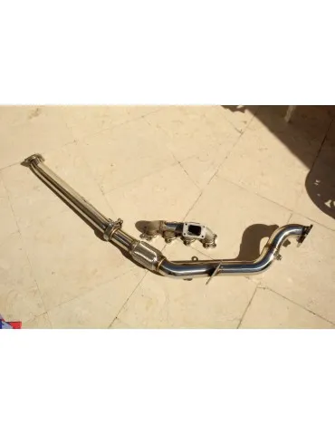 Downpipe + Collecteur + Décatalyseur Sport Inox pour montage Turbo GT25/28 MX5 Mk1 NA 1.6 1989 - 1999