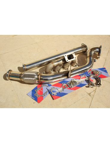 Downpipe + Collecteur + Décatalyseur Sport Inox pour montage Turbo GT25/28 MX5 Mk1 NA 1.6 1989 - 1999