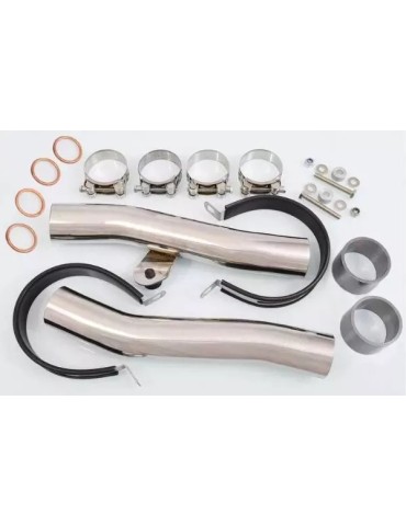 ZZR600 ZZR 600 4-2 full exhaust system with 450mm round stainless steel silencers