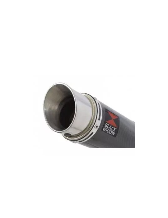 KLE 650 VERSYS 2007-2014 Low Level exhaust link pipe and 200mm round carbon fibre silencer
