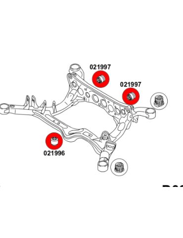 Silent block Polyuréthane différenciel Arrière Audi A6 C7 (11-18) Quattro & Allroad / S6 / RS6