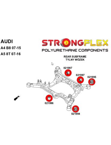 Silent block Polyuréthane différenciel Arrière Audi A4 B8 (07-15) Quattro & Allroad / S4 / RS4