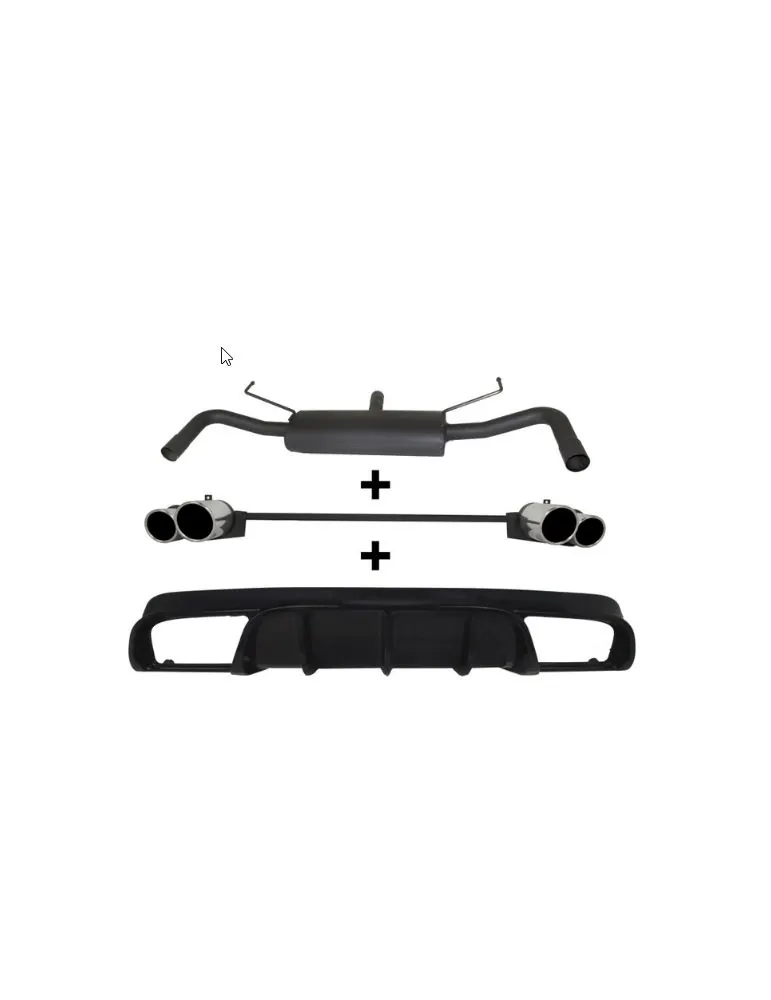 Silencieux Inox Ulter Sport + Diffuseur ALFA ROMEO Giulietta 2010-2019 1.75 Tbi / 1750 Tbi QV / 2.0 Jtd 