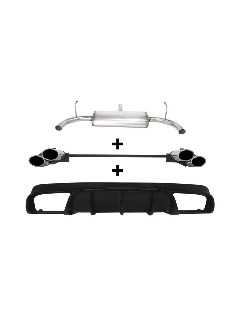 Silencieux Inox Ulter Sport + Diffuseur ALFA ROMEO Giulietta 2010-2019 1.75 Tbi / 1750 Tbi QV / 2.0 Jtd