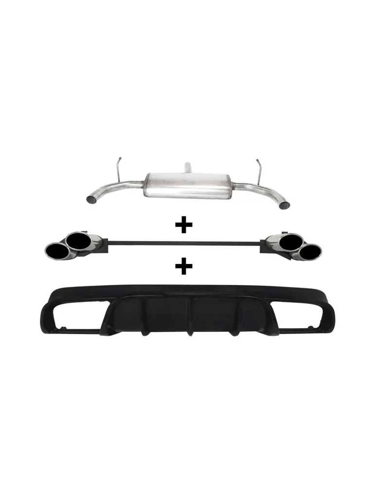 Silencieux Inox Ulter Sport + Diffuseur ALFA ROMEO Giulietta 2010-2019 1.75 Tbi / 1750 Tbi QV / 2.0 Jtd 