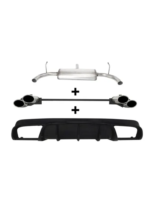 Silencieux Inox Ulter Sport + Diffuseur ALFA ROMEO Giulietta 2010-2019 1.75 Tbi / 1750 Tbi QV / 2.0 Jtd 