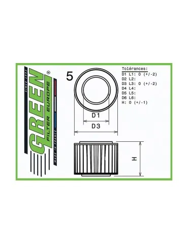 Filtre à air pour CITROEN BX 1,9L TRS-GT années 8587
