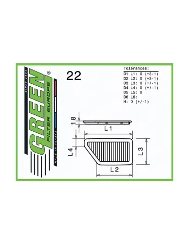 Filtre à air pour HOLDEN COMMODORE (VE) 6,0L i V8 (270 cv) années 06