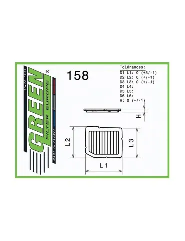 Filtre à air pour HONDA CIVIC III DOOR (ED737) 1,6L i 16V (130 cv) années 8891