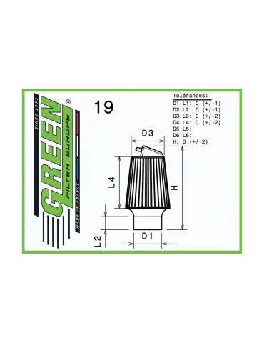 Filtre à air pour HONDA S2000 2,0L i 16V VTEC (240 cv) années 00