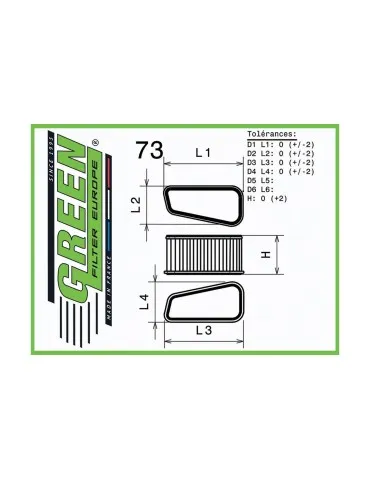 Filtre à air pour BUELL S2 THUNDERBOLT 1200 années 94