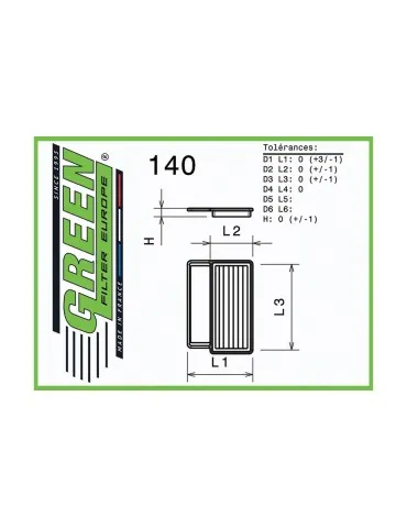 Filtre à air pour IVECO DAILY V/ECODAILY (11-14) 55C 17 (3,0L HPI E5 E6) (170 cv) années 09/1102/14