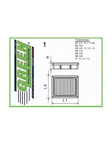 Filtre à air pour FORD RANGER 2,0L ECOBLUE Bi-Turbo (213 cv) années 18