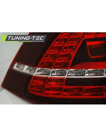 Feux arrière à LED rouges blancs pour VW GOLF 7 13-17
