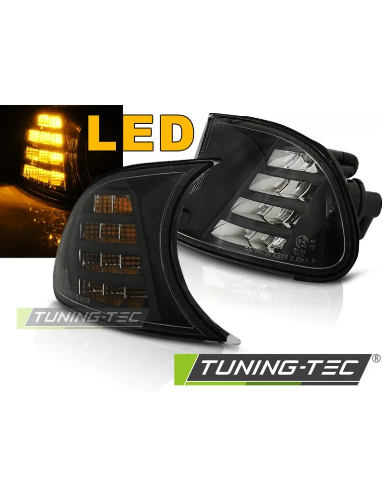 Clignotants avant à LED noirs pour BMW E46 04.99-08.01 C/C