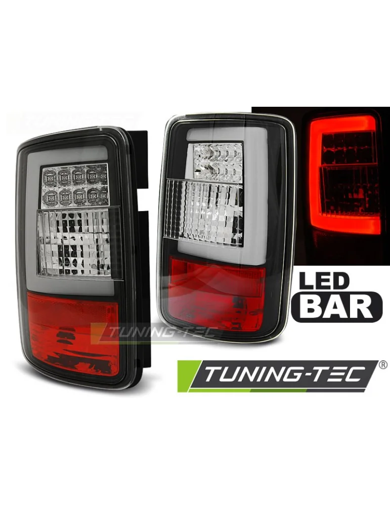 Feux arrière à LED noirs pour VW CADDY 03-03.14