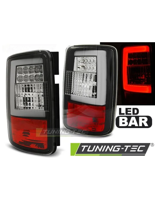 Feux arrière à LED noirs pour VW Caddy (2003 - 2014)