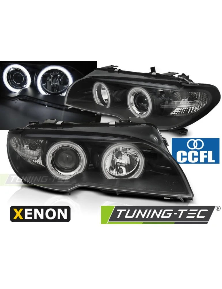 Phares au xénon noirs pour BMW E46 04.03-06 Coupé Cabriolet
