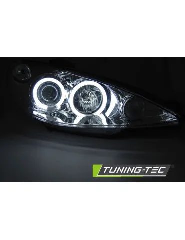 Phares chromés pour PEUGEOT 206 02