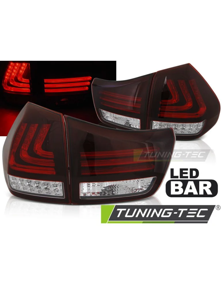 Feux arrière à LED noirs rouges blancs pour LEXUS RX 330 350 03-08