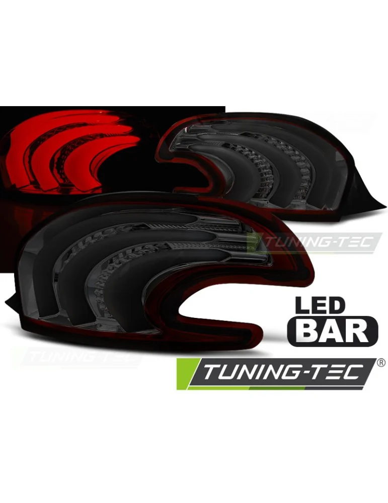 Feux arrière à LED fumés rouges pour PEUGEOT 208 4.12-06.15