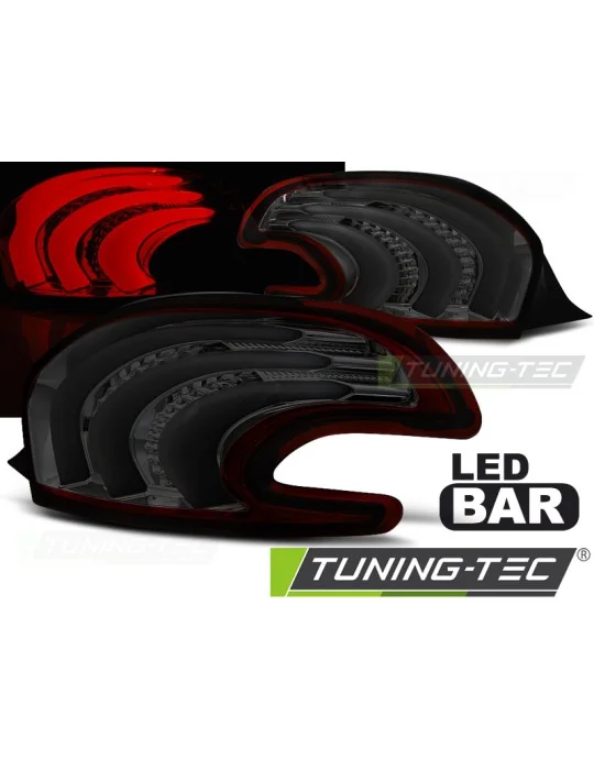 Feux arrière à LED fumés rouges pour Peugeot 208 (2012 - 2015)